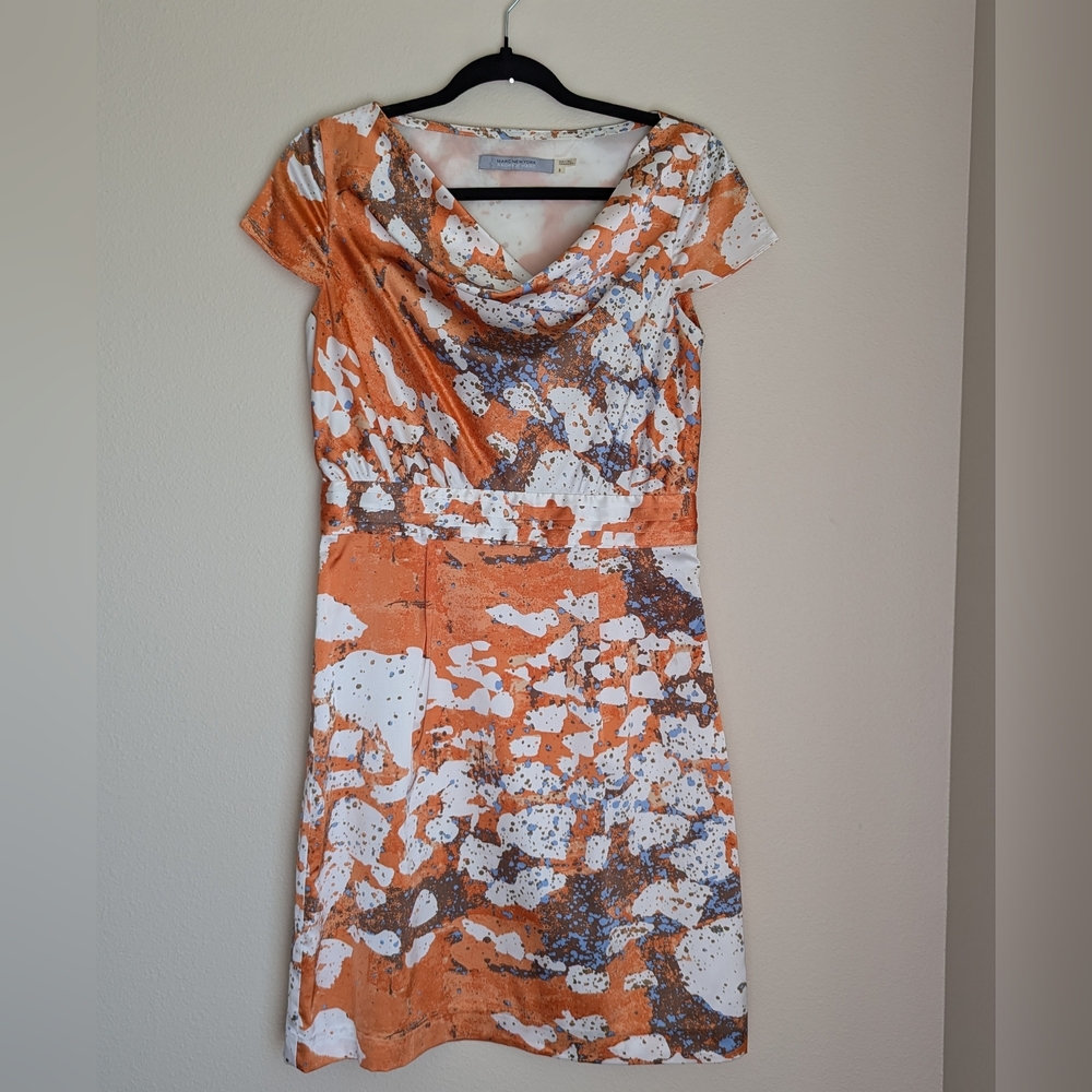 NWOT Marc New York Orange and White Dress Size 8